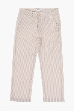 Pantaloni in Cotone a Righe Awning con Passanti>il gufo Discount