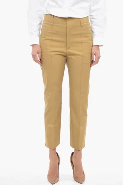 Pantaloni in Cotone a Una Pince Tapered Fit>Bottega Veneta Hot