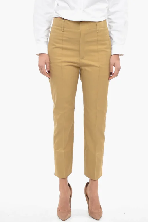 Pantaloni in Cotone a Una Pince Tapered Fit>Bottega Veneta Hot