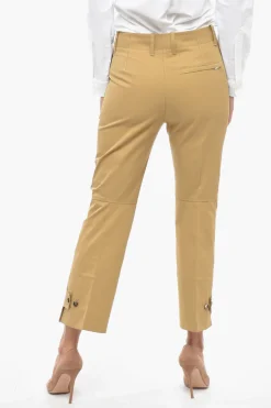 Pantaloni in Cotone a Una Pince Tapered Fit>Bottega Veneta Hot