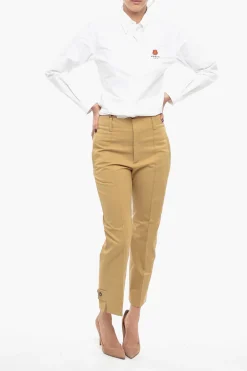 Pantaloni in Cotone a Una Pince Tapered Fit></noscript>Bottega Veneta Hot