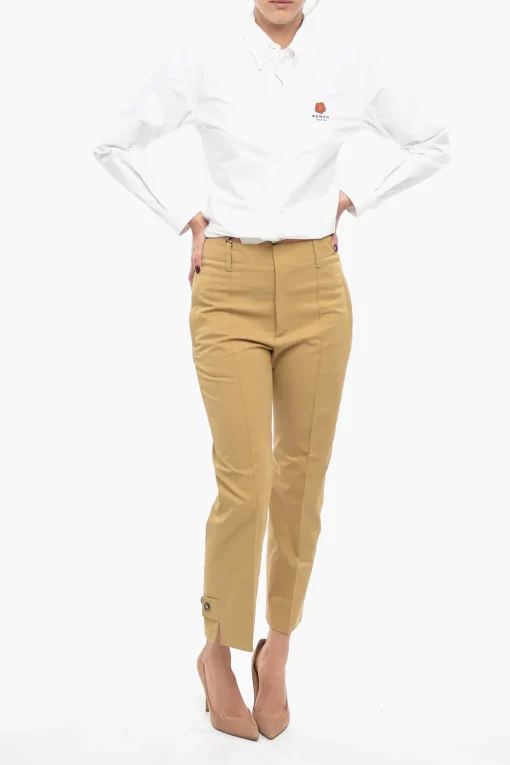 Pantaloni in Cotone a Una Pince Tapered Fit>Bottega Veneta Hot