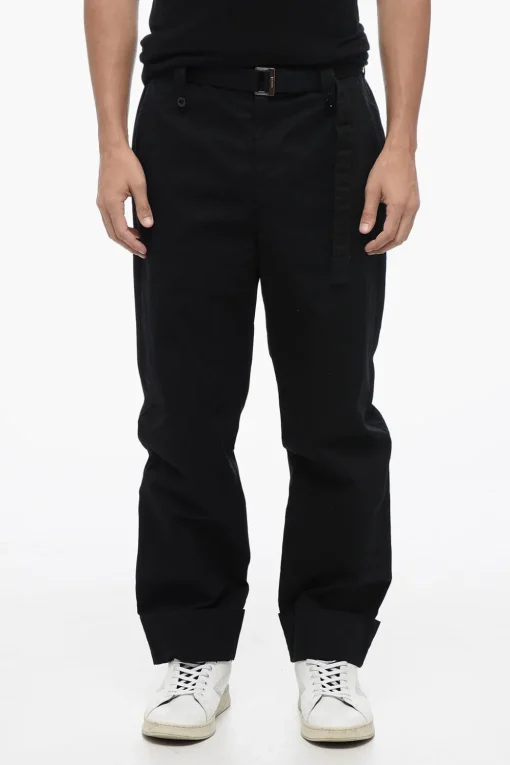 Fashion Pantaloni In Cotone Con Cintura Uomo Pantaloni