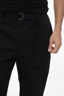Fashion Pantaloni In Cotone Con Cintura Uomo Pantaloni