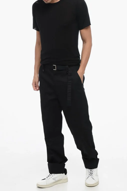 Fashion Pantaloni In Cotone Con Cintura Uomo Pantaloni