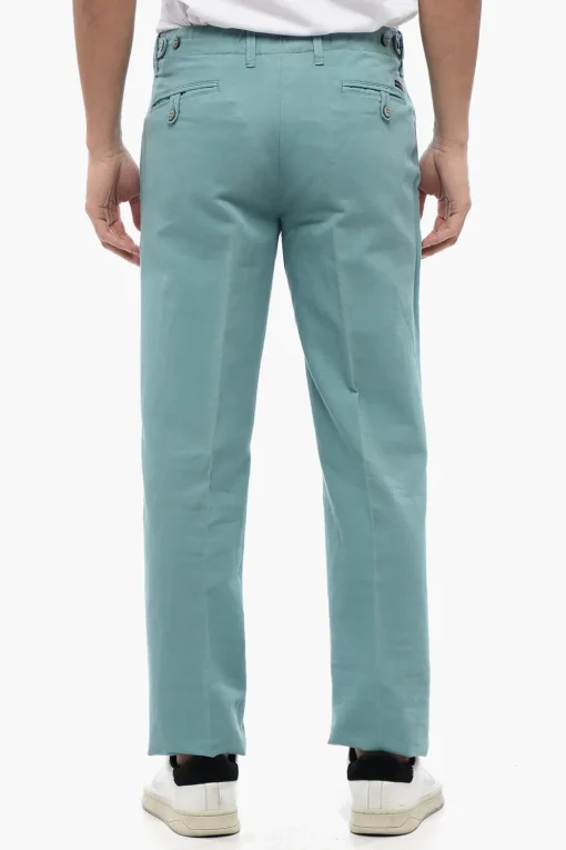 Pantaloni in Cotone con Dettaglio Bottoni>Corneliani Sale