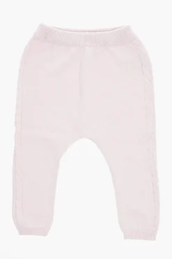 Pantaloni in Cotone e Cashmere con Elastico in Vita>Fendi Kids New