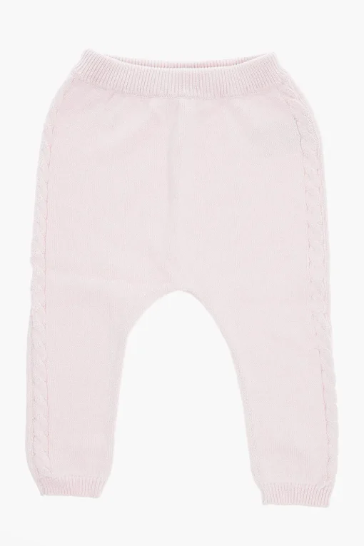 Pantaloni in Cotone e Cashmere con Elastico in Vita>Fendi Kids New