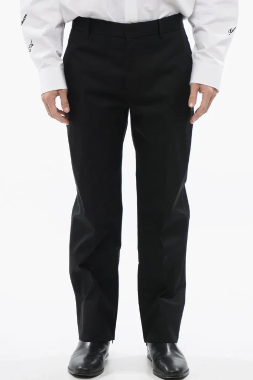 Discount Pantaloni In Cotone Slim Fit Uomo Pantaloni