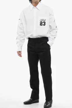 Discount Pantaloni In Cotone Slim Fit Uomo Pantaloni