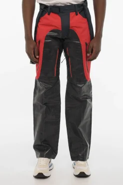 Pantaloni In Cotone Spalmato con Dettagli in Nylon e Bretelle>Dsquared2 Clearance