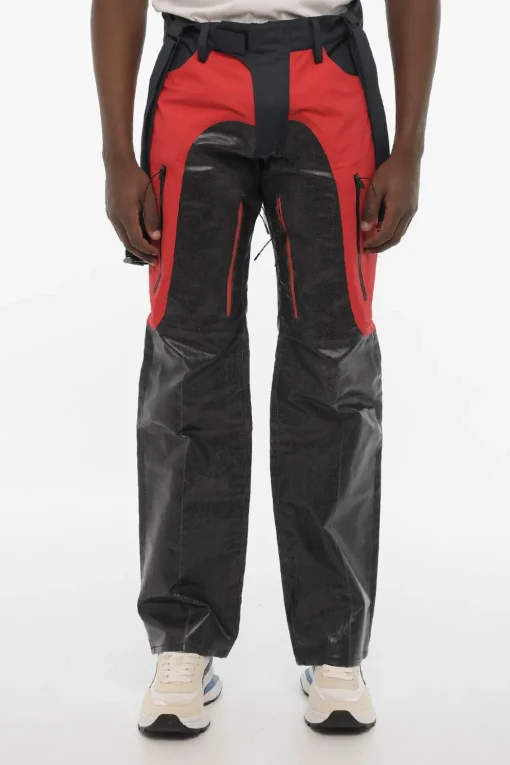 Pantaloni In Cotone Spalmato con Dettagli in Nylon e Bretelle>Dsquared2 Clearance
