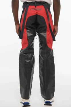 Pantaloni In Cotone Spalmato con Dettagli in Nylon e Bretelle>Dsquared2 Clearance