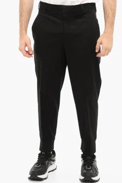 Fashion Pantaloni In Cotone Stretch Slim Fit a Vita Bassa Uomo Pantaloni