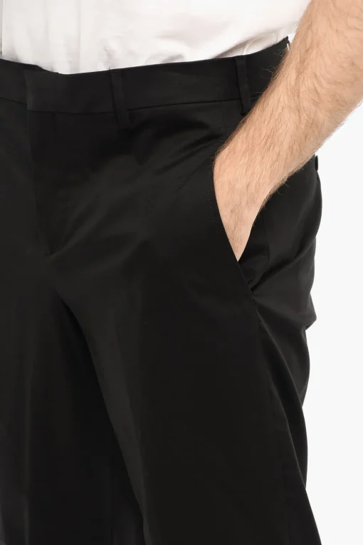 Fashion Pantaloni In Cotone Stretch Slim Fit a Vita Bassa Uomo Pantaloni