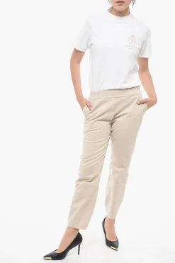 Pantaloni in Cotone Stretch con Polsini Elastici></noscript>Gentryportofino Clearance