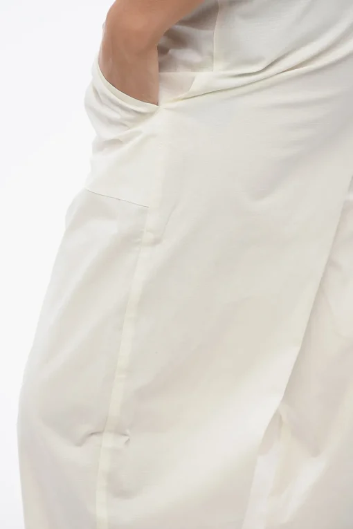 Discount Pantaloni in Cotone Stretch con Coulisse in Vita Donna Pantaloni