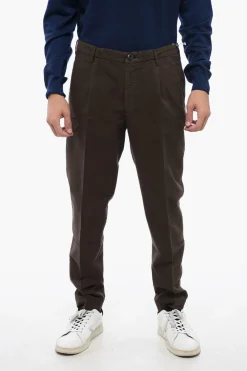 Pantaloni in Cotone Stretch Tapered Fit>Incotex Outlet