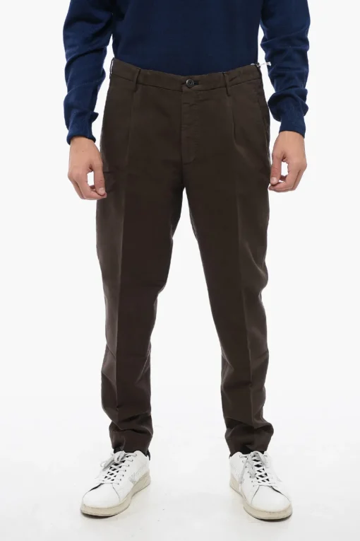 Pantaloni in Cotone Stretch Tapered Fit>Incotex Outlet