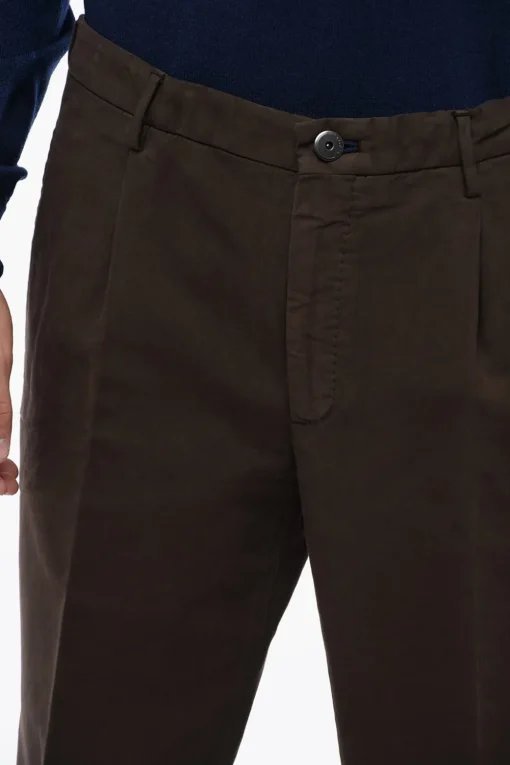 Pantaloni in Cotone Stretch Tapered Fit>Incotex Outlet