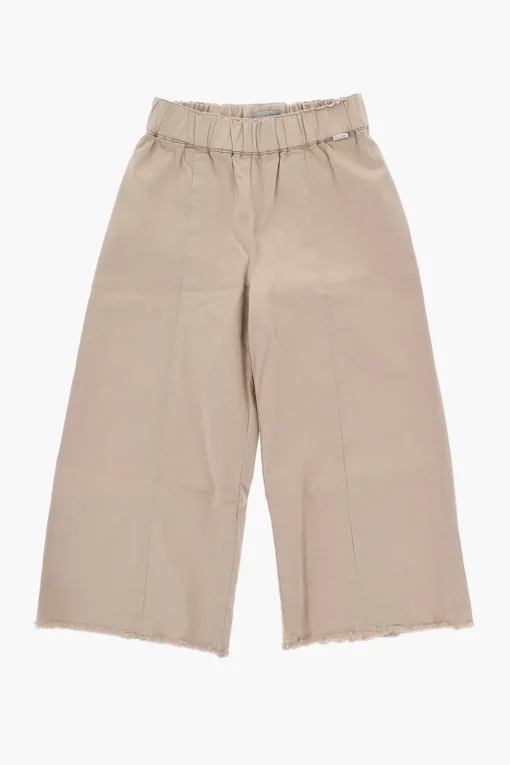 Best Pantaloni in Cotone Stretch Ad Orlo Sfrangiato Abbigliamento