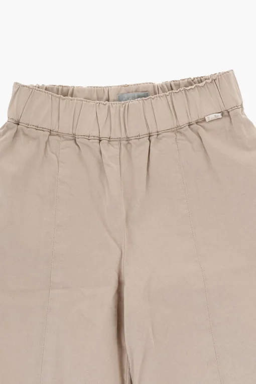 Best Pantaloni in Cotone Stretch Ad Orlo Sfrangiato Abbigliamento