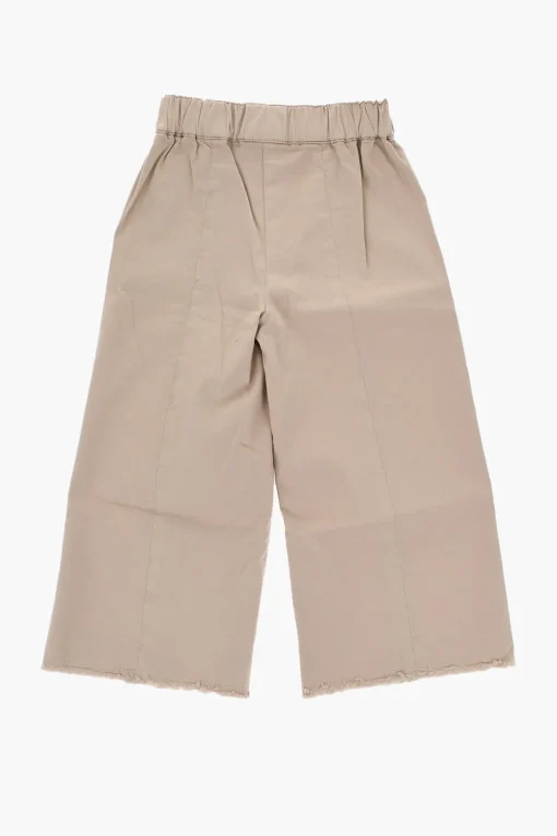 Best Pantaloni in Cotone Stretch Ad Orlo Sfrangiato Abbigliamento