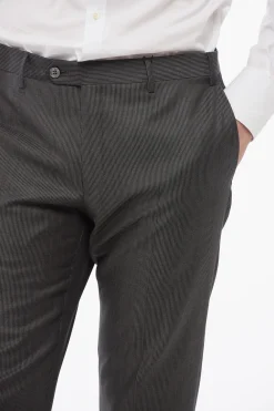 Pantaloni in Fresco Lana con Motivo a Righe></noscript>Corneliani Outlet