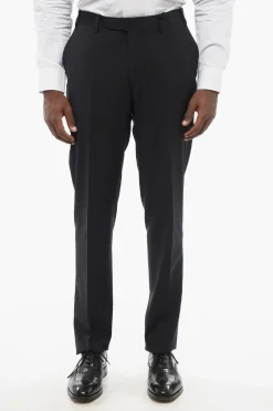 Pantaloni In Fresco Lana con Abbottonatura Nascosta>Corneliani Hot
