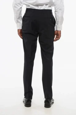 Pantaloni In Fresco Lana con Abbottonatura Nascosta>Corneliani Hot
