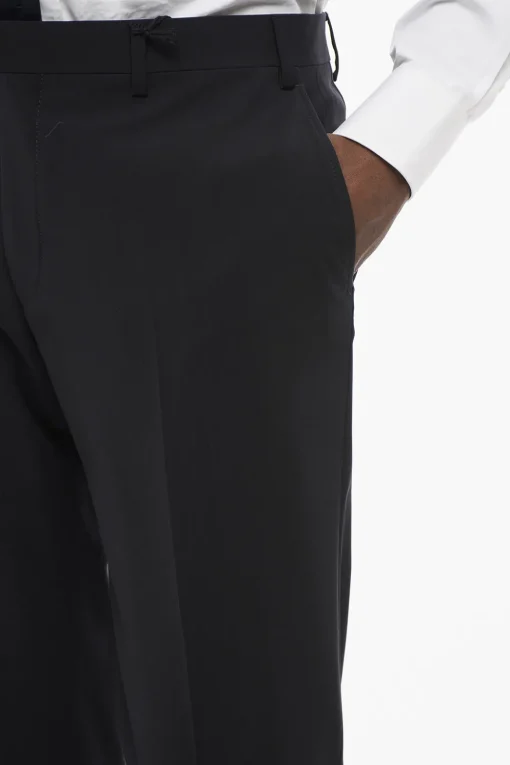 Pantaloni In Fresco Lana con Abbottonatura Nascosta>Corneliani Hot
