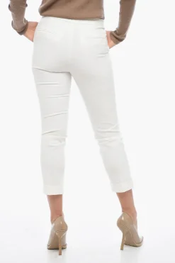 New Pantaloni in Jacquard con Pinces Donna Pantaloni