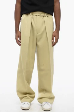 Pantaloni in Lana a 2 Pince con Cintura>Jil Sander Online