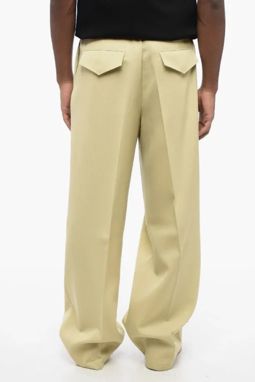 Pantaloni in Lana a 2 Pince con Cintura>Jil Sander Online