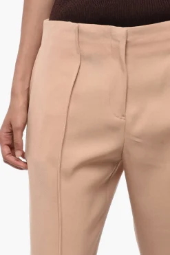 Clearance Pantaloni in Lana a Gamba Ampia Donna Pantaloni