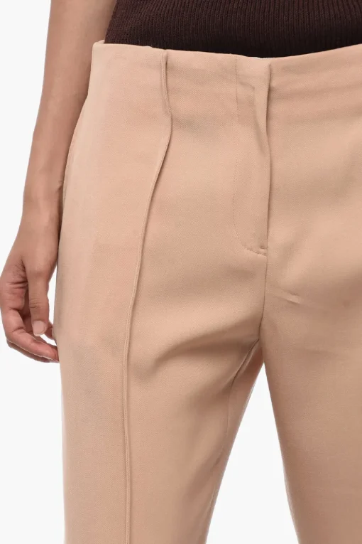 Clearance Pantaloni in Lana a Gamba Ampia Donna Pantaloni