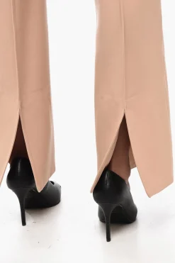 Clearance Pantaloni in Lana a Gamba Ampia Donna Pantaloni
