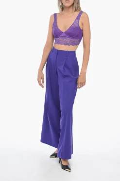 Pantaloni in Lana a Vita Bassa con Pieghe></noscript>Theory Clearance