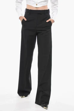 Pantaloni in Lana a Vita Alta>Valentino New