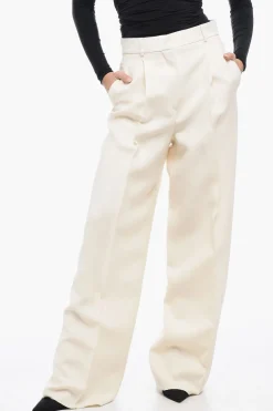 Pantaloni In Lana A Vta alta Con Pinces>Dior Hot