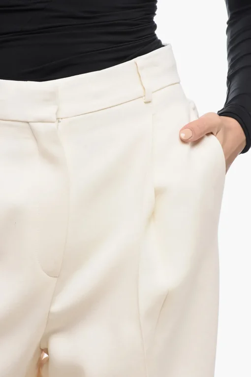 Pantaloni In Lana A Vta alta Con Pinces>Dior Hot