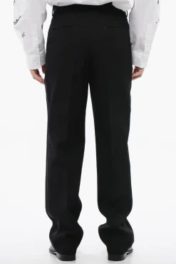 Pantaloni In Lana Con Doppia Pinces A Vita Alta>Off-White Discount