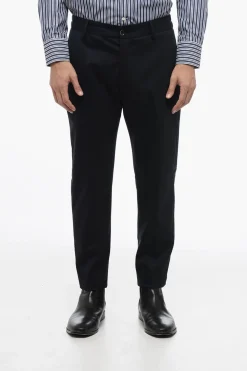 Hot Pantaloni In Lana con Elastico in Vita Uomo Pantaloni