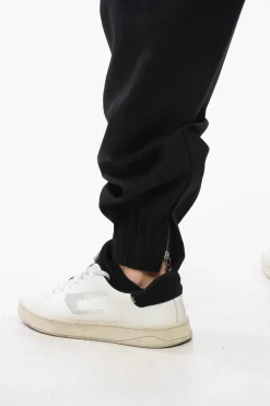 New Pantaloni in Lana con Elastico in Vita e Coulisse alla Caviglia Uomo Pantaloni