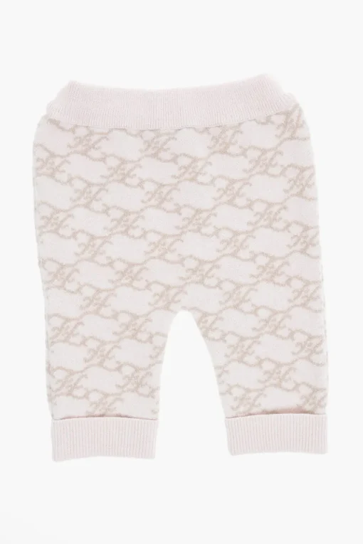 Pantaloni in Lana e Cashmere con Monogram All-Over>Fendi Kids Fashion