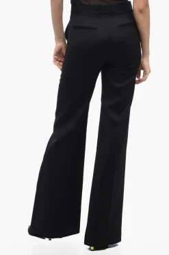Online Pantaloni In Lana Flare-Fit A Vita Alta Donna Pantaloni