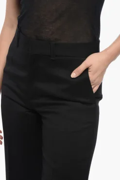 Online Pantaloni In Lana Flare-Fit A Vita Alta Donna Pantaloni
