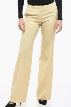 Pantaloni in Lana Grain de Poudre con Pince Frontali>Jil Sander New