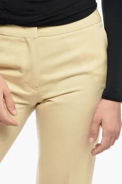 Pantaloni in Lana Grain de Poudre con Pince Frontali></noscript>Jil Sander New