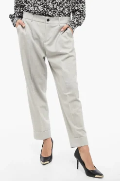 Pantaloni in Lana Stretch con Coulisse in Vita>Berwich New